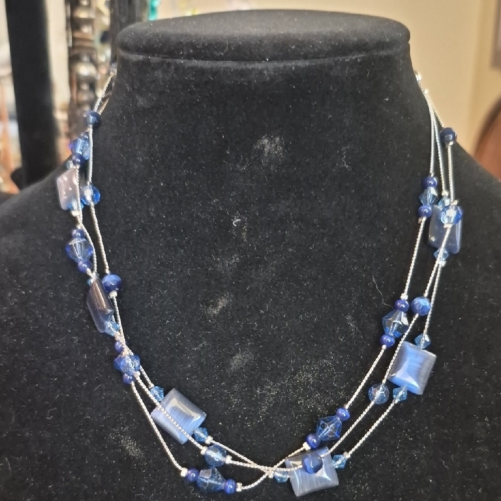 Lia Sophia Blue and Silver Necklace